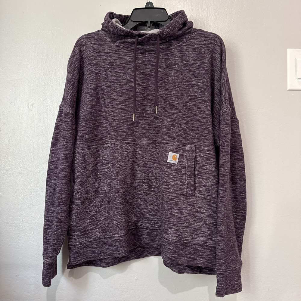 Carhartt Womens Relaxed Fit Hoodie Pullover Newberry Purple Size L 12-14